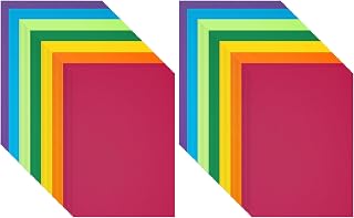 Construction Paper 8.5x11 in,70 Sheets,Set of 7 Colors Classic Rainbow 178GSM/65LB Heavyweight Construction Paper,Crafts,Arts,School Classroom Art Supplies Assorted Colors Bulk Paper (Pack of 2)