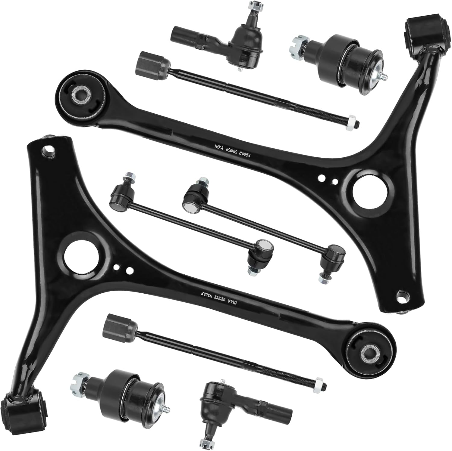 10pc Front Lower Control Arms Suspension Kit Fit for 1998-2007 Ford Taurus 1998-2005 Mercury Sable with Lower Ball Joints Sway Bar End Links Inner Outer Tie Rod Ends