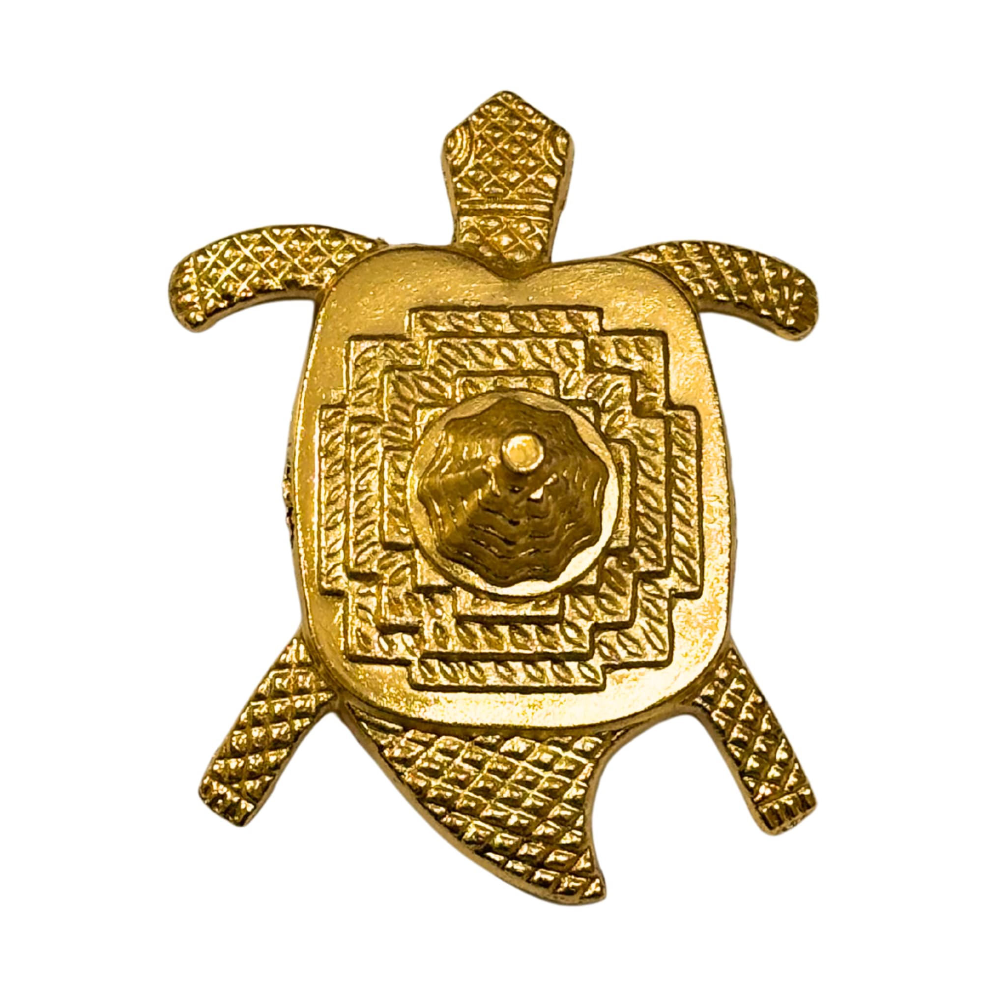 Edzzel Gold Divine Meru Kachua (Turtle) With Shree Yantra – Traditional Vastu Feng Shui Decorative Sculpture