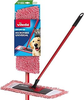 Vileda Pet Pro Microfibre Universal Flat Mop With Handle For Wet & Dry Cleaning