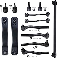 Vista 25 de Detroit Axle - Kit de suspensión completo de 12 unidades para Dodge Ram 1500 4x4 solamente - 2 brazos de control superiores y rótulas, 2 rótulas
