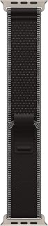 Apple Watch Band - Trail Loop - 49mm - Black/Charcoal - S/M - Natural Titanium Finish