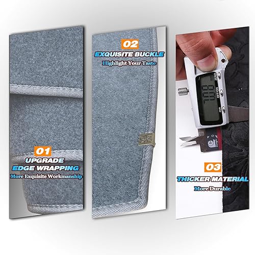 Miniatura 4 de Dacron - Cubierta de salpicadero para Ford F-150 2004-2008 eficaz antirreflejos, reduce la reflexión, protección solar, a prueba de polvo, absorción