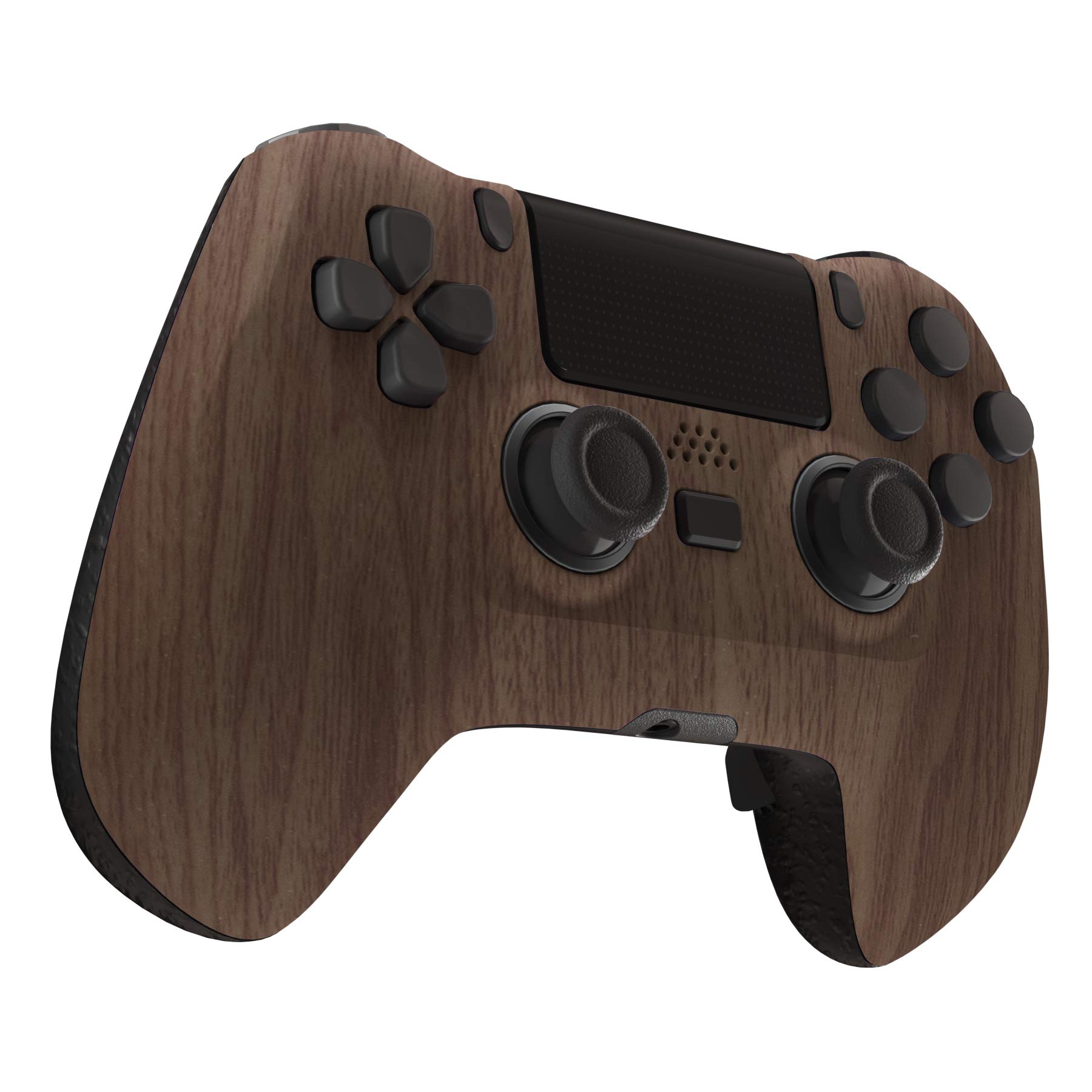 eXtremeRate DECADE-Turnier-Controller(DTC) Remap Kit für ps4 Controller JDM-040/050/055, Remap Board&Re-Design Faceplate/Backplate&4 Rückpaddles&Trigger Stops Kit (Holz Optik)-KEIN Controller