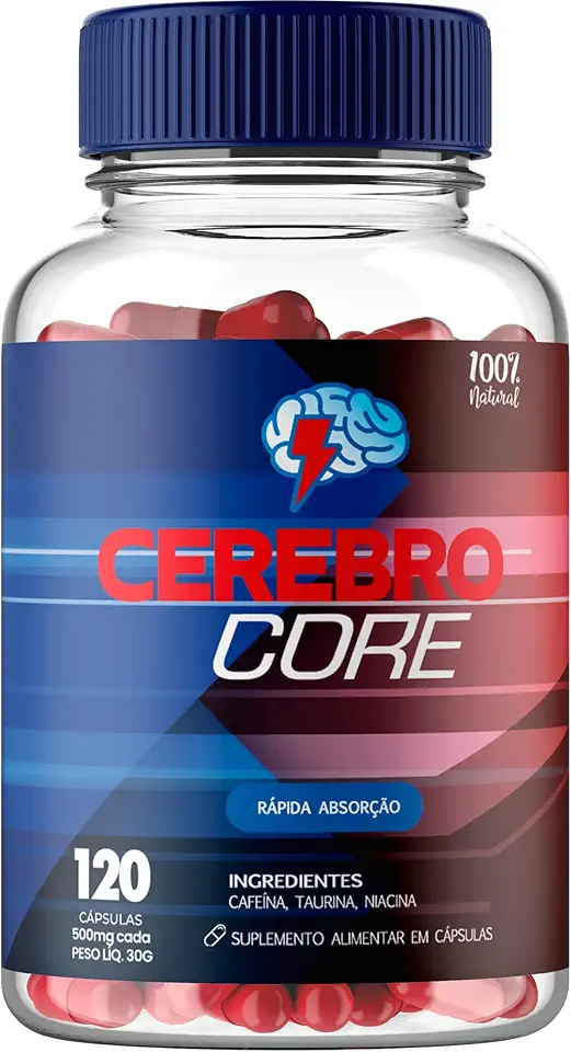 Cerebro Core Suplemento Cafeina Niacina Beta Alanina - Mais Foco Energia e Disposição