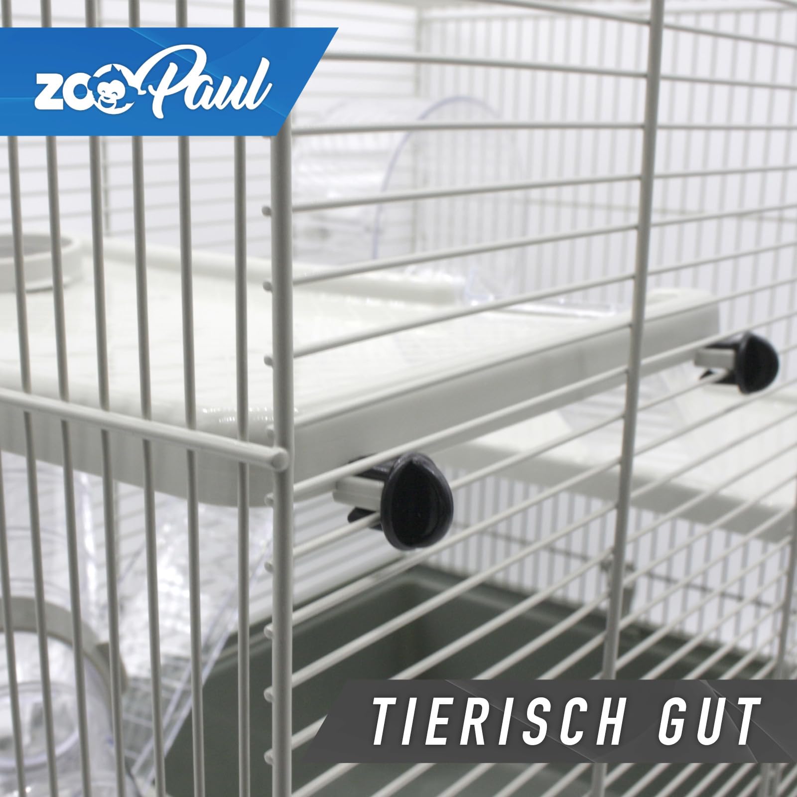 ZooPaul Nagerkäfig Hamsterkäfig Deluxe Pastel in grau grün inkl. Zubehör für Kleintiere Nager Hamster usw.