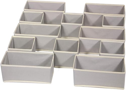 DIOMMELL Caja de almacenamiento de tela plegable para armario, aparador, cajón, cestas de tela, contenedores divisores para ropa, ropa interior,