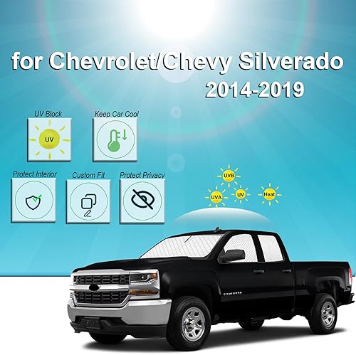 Miniatura 66 de KMF - Parasol de repuesto para parabrisas, cubierta para ventana lateral y trasera, cubierta protectora para visor, para campamento, bebé, bloqueo