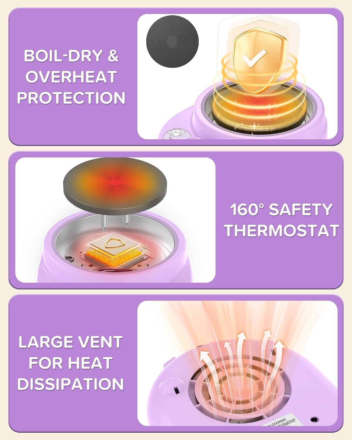 Gotoofun Kid Cooking Sets Real Mini Kitchen- Purple | Real Food Cooking Set for Kids Ages 8-12