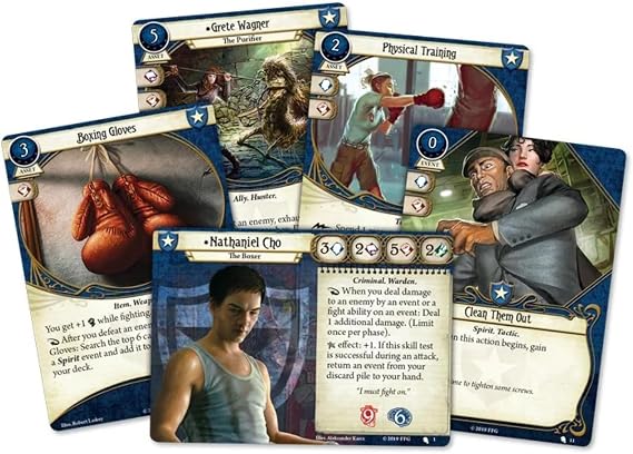 Arkham Horror The Card Game Nathaniel Cho Starter Deck - Unleash The Fury of a New Investigator! Cooperative Living Card Game, Ages 14+, 1-4 Players, 1-2 Hour Playtime, Made by Fantasy Flight Games