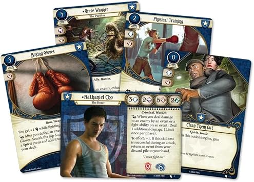 Arkham Horror The Card Game Nathaniel Cho Starter Deck - Unleash The Fury of a New Investigator! Cooperative Living Card Game, Ages 14+, 1-4 Players, 1-2 Hour Playtime, Made by Fantasy Flight Games