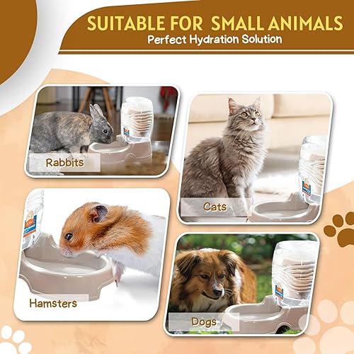 Miniatura 9 de Dispensador automático de agua Flexzion por gravedad para mascotas para gato y perro - Dispensador de agua recargable automático antideslizante y