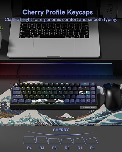 Miniatura 7 de SK68 65% Gaming Keyboard, Wired Backlit Mini Keyboard w100% Hot-Swap Socket 68 Keys Aluminum Gaming Wired Keyboard for PC Laptop Game