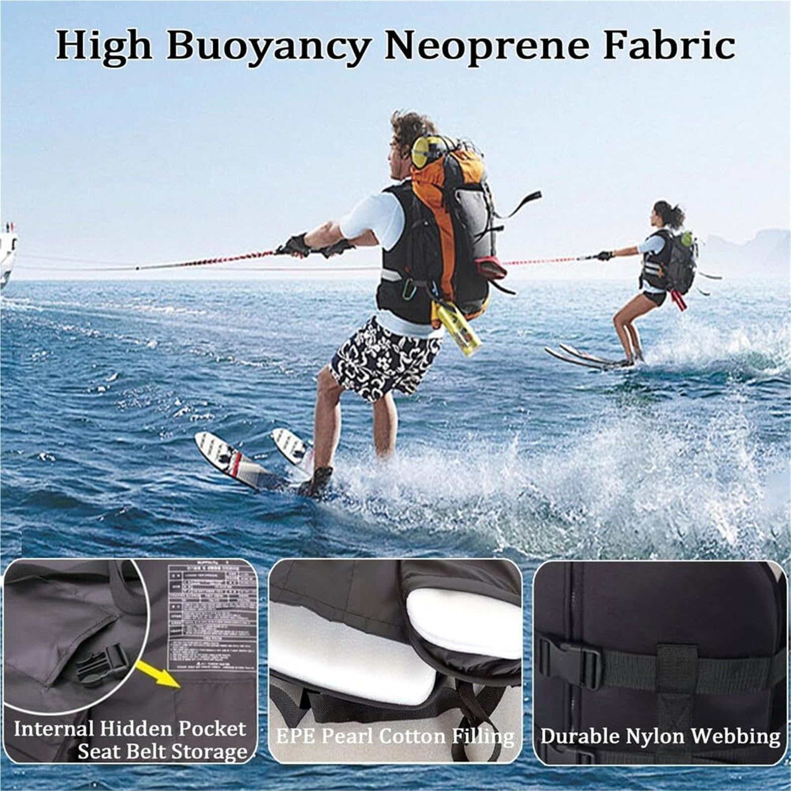 75N - Chaqueta de neopreno para kayak, pesca, natación