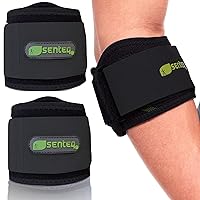 Vista 1 de SENTEQ Codera de tenista, codera para tendinitis y codo de tenis con envolturas de neopreno, cómodas correas para codo de golfistas, coderas