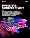 Donner DMK25 Pro MIDI Contrôleur de clavier, 25 Mini Clé portable USB-C MIDI clavier avec 8 Des tampons à tambour, OLED Affichage, barre tactile personnalisée, logiciel de production musicale et 40 Cours Blancs