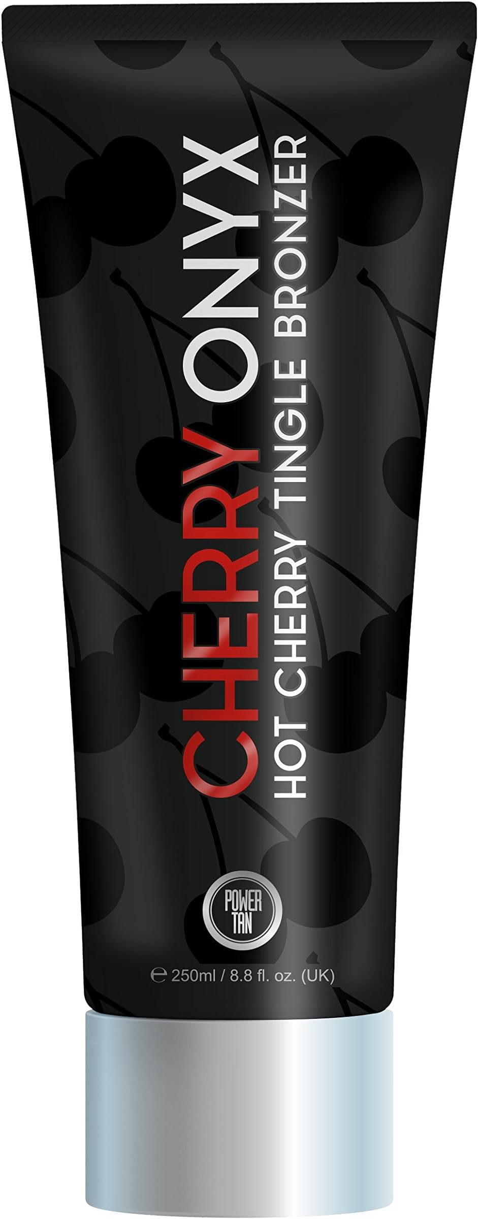Power Tan Cherry Onyx Hot Tingle Bronzer Sunbed Tanning Accelerator Cream 250ml Fast Dark Tan Enhancer with L-Tyrosine, Vitamin E & Skin Conditioning Advanced Indoor | 250ml