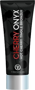 Power Tan Cherry Onyx Hot Tingle Bronzer Sunbed Tanning Accelerator Cream 250ml Fast Dark Tan Enhancer with L-Tyrosine, Vitamin E & Skin Conditioning Advanced Indoor | 250ml