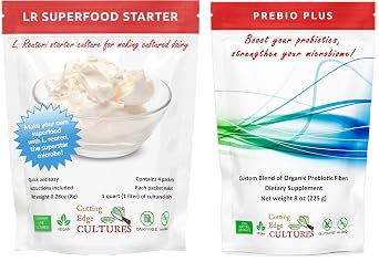 LR SuperFood Starter Culture + Prebio Plus L. Reuteri ProBiotic Starter Kit Cultured Dairy Low And Slow Yogurt LactobacillusLR SuperFood + Prebio Plus