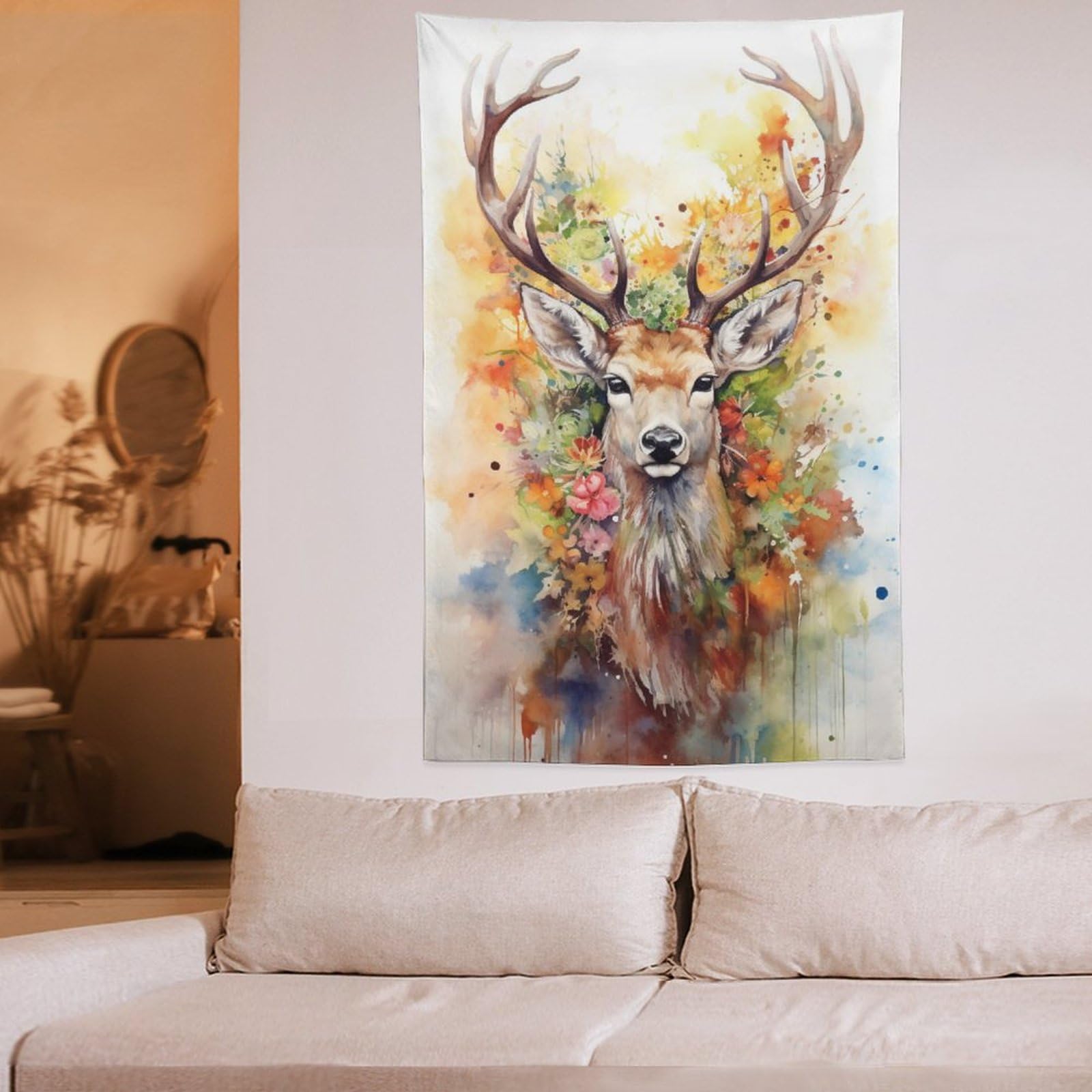 インテリア/タペストリー Amazon.co.jp: タペストリー千羽鶴 パターン化インテリア