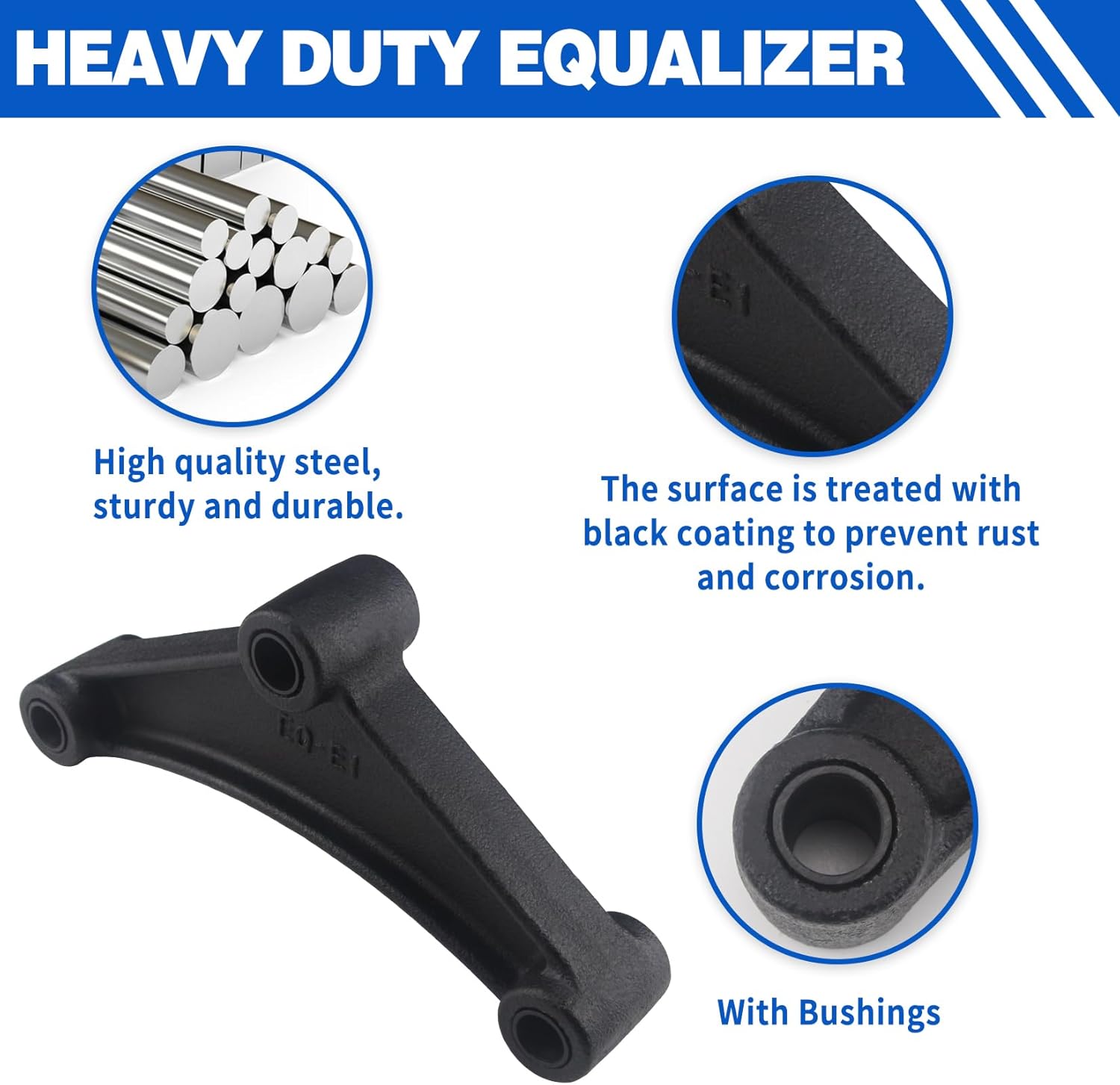 Trailer Axle Equalizer 256L Shackle Kit, Trailer Suspension Shackle Kit, Tandem Axle Trailer Shackles Equalizers Kit for Double Eye Leaf Springs 3500 lbs to 5200 lbs Axles (14 Bolts 14 Nuts)