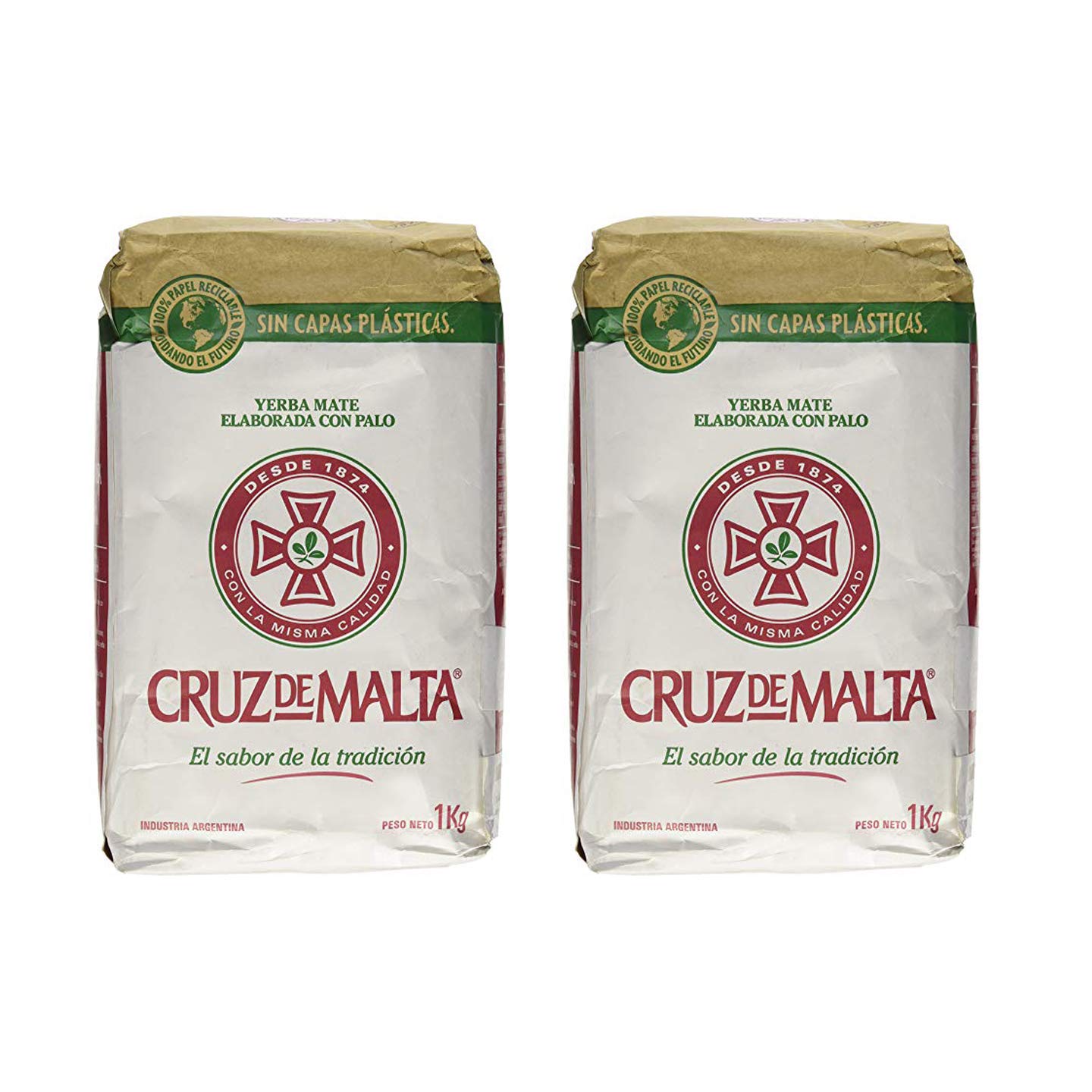 Cruz De Malta Yerba Mate 2 Pack (4.4lbs - 2 Kilos)