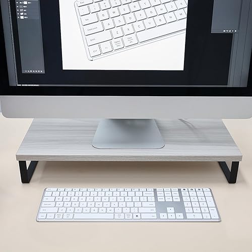 Miniatura 7 de AUSDOM Teclado Bluetooth de tamaño completo, 2.4G, inalámbrico, silencioso, delgado, multidispositivo, teclado plano silencioso de perfil bajo con