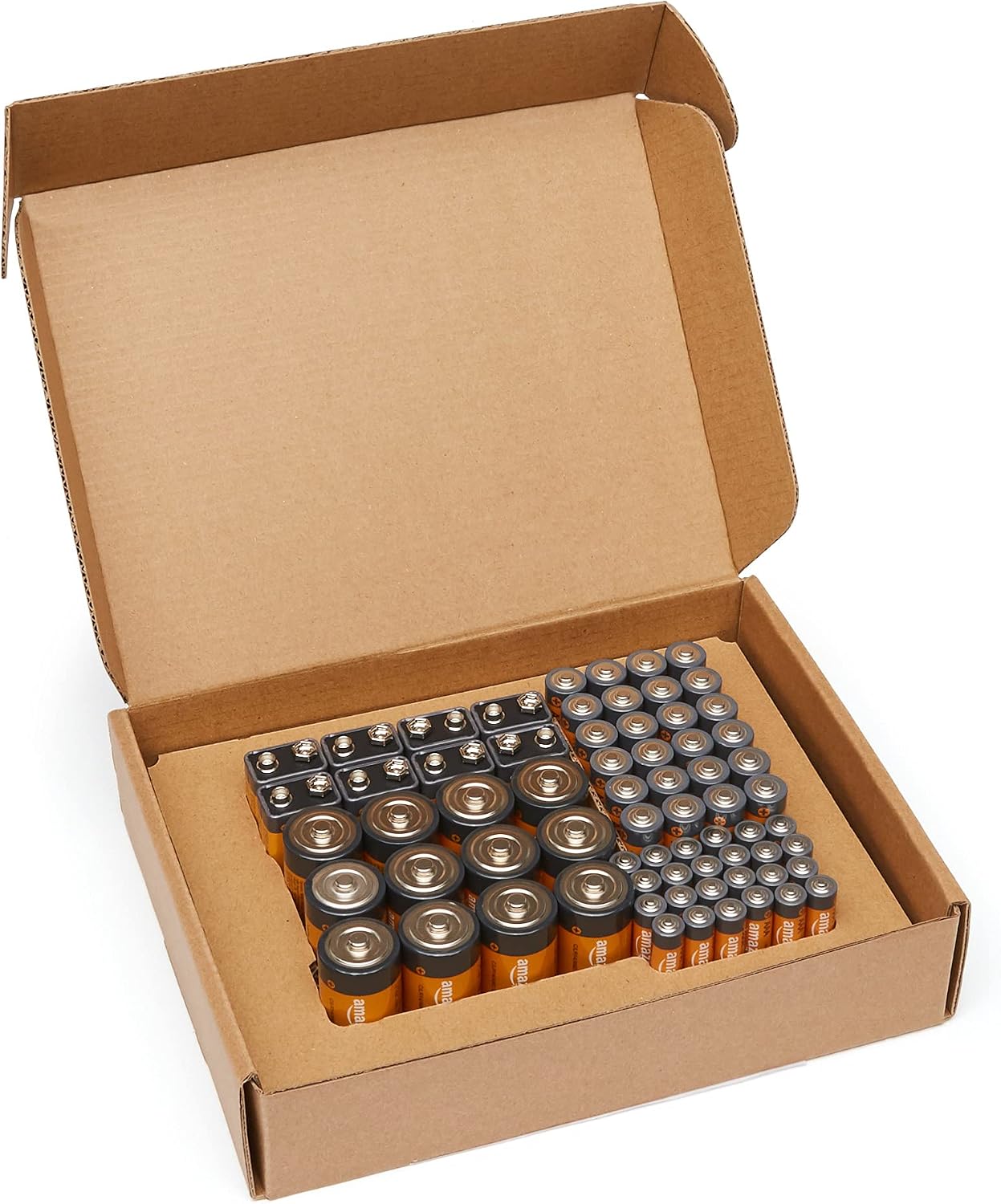 Amazon Basics 68 Count Alkaline Battery Value Pack - 24 AA + 24 AAA + 12 C + 8 9Volt