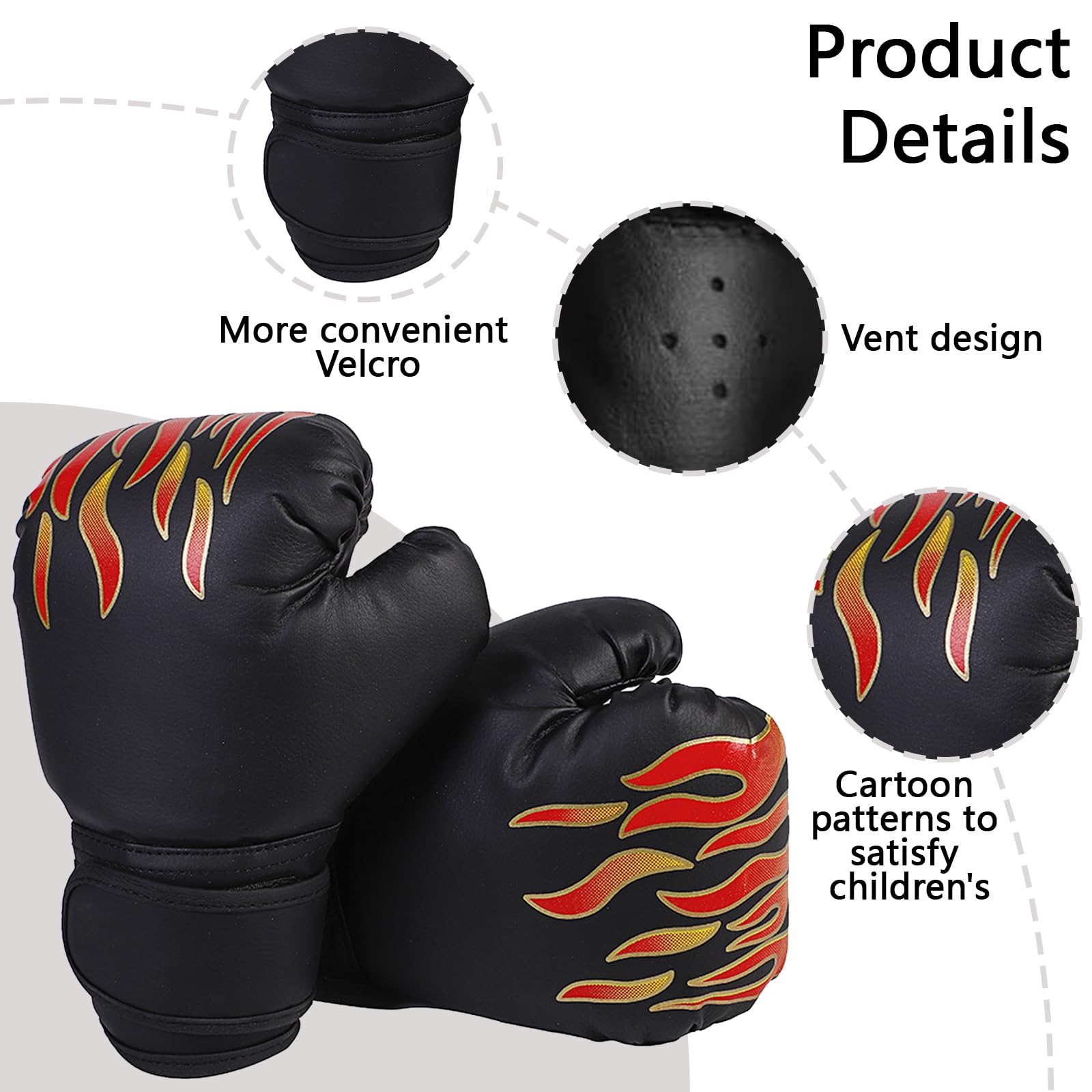 Kids Boxing Gloves, 6oz Boxing Gloves Kids, Muay Thai Sparring Mma Kickboxing, Boxing Gloves Can Effectively Work on Boxing Skills and Exercise, Suitable for Junior Boxing Gloves - Image 3