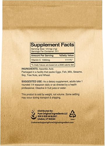 Miniatura 2 de PURE ORIGINAL INGREDIENTS Vitamina C en polvo, 11 oz, ácido ascórbico