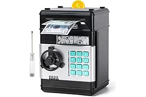 Piggy Bank for Kids Savings, Vcertcpl ATM Money Saving Box with Password,...