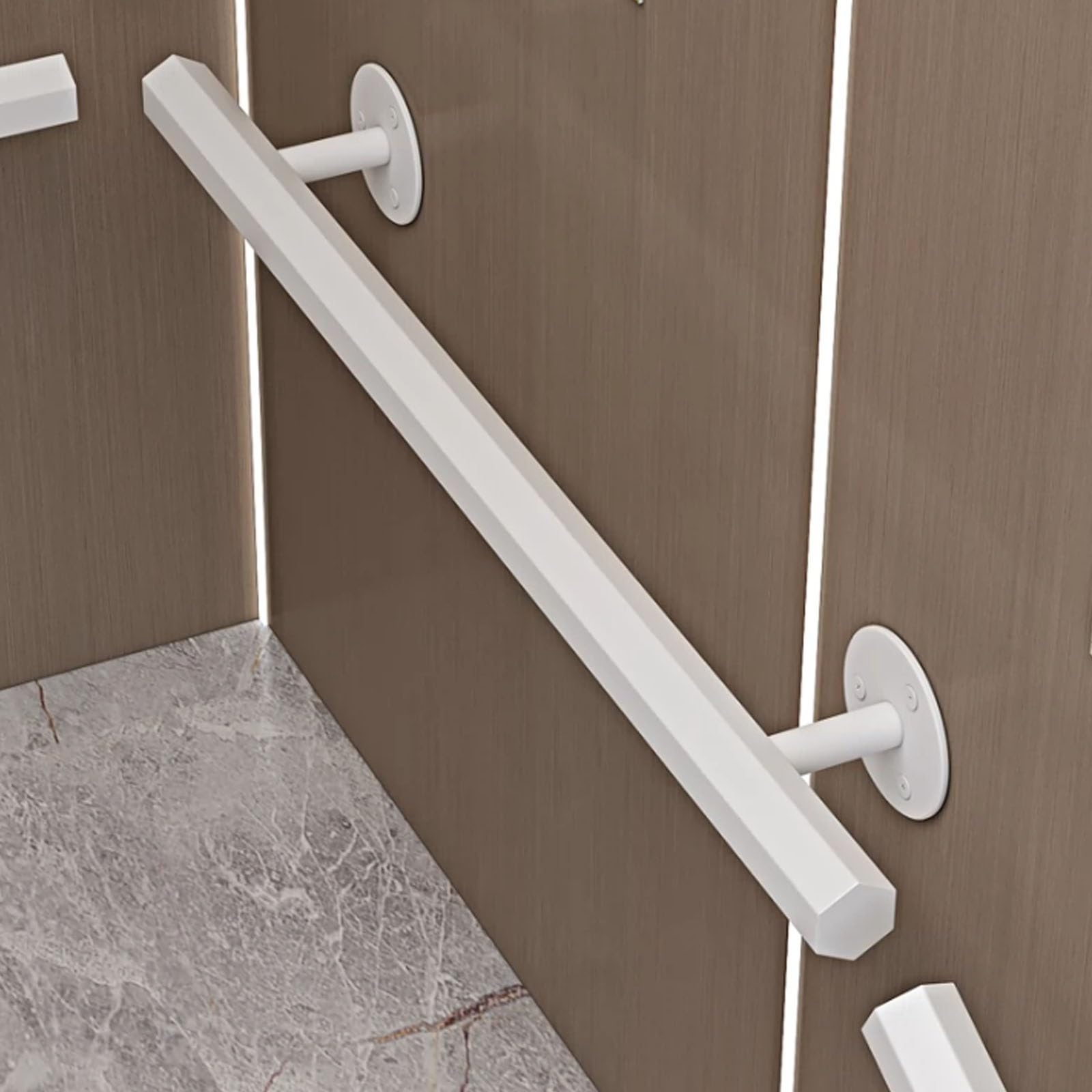 Rampe murale d'intérieur en fer forgé avec support de fixation pour escalier moderne