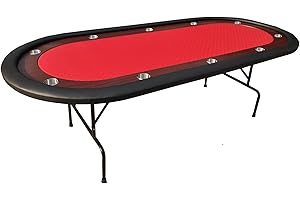 IDS Online Poker 96" Light Series Poker Table In Red