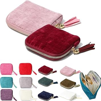 Travel Jewelry Case, Portable Jewelry Organizer Pouch with Zipper & Tassel, Multi-Layer Storage for Earring Necklace Ring Bracelet for Girls Trip