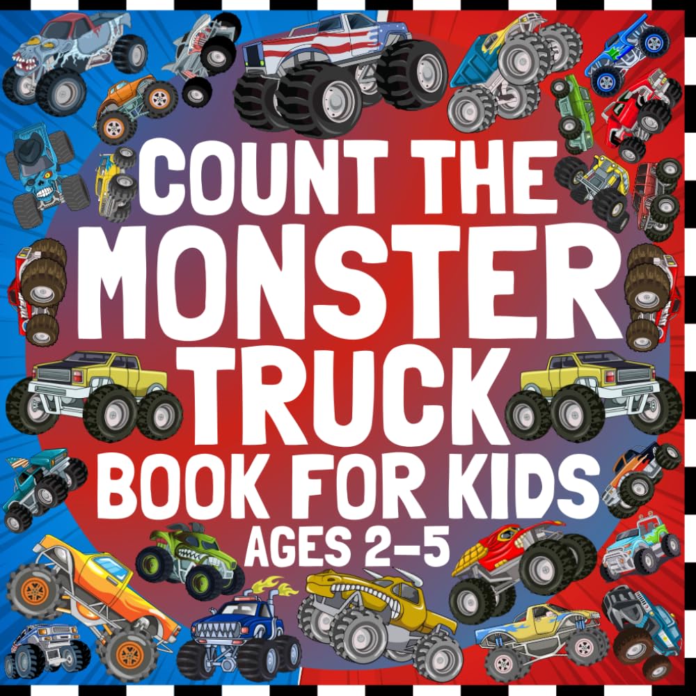 count the monster trucks i spy Vehicles book for kids ages 2-5: Fun educational Counting and Guessing Picture Activity Book for boys Toddlers ... About Cars - Trucks,Things that go ages 2-5