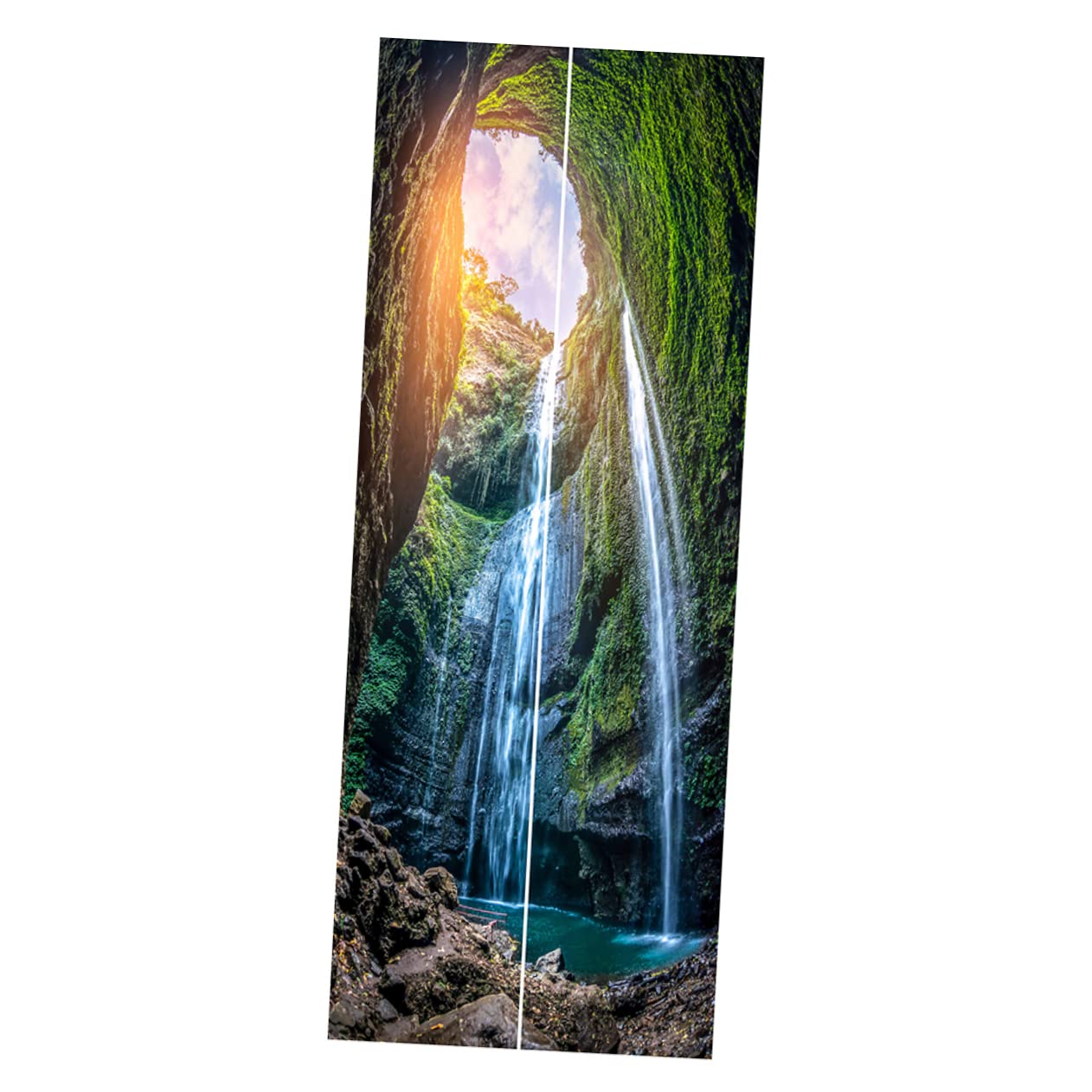 Papier peint unique 3D sticker mural chic en PVC pour porte de salon