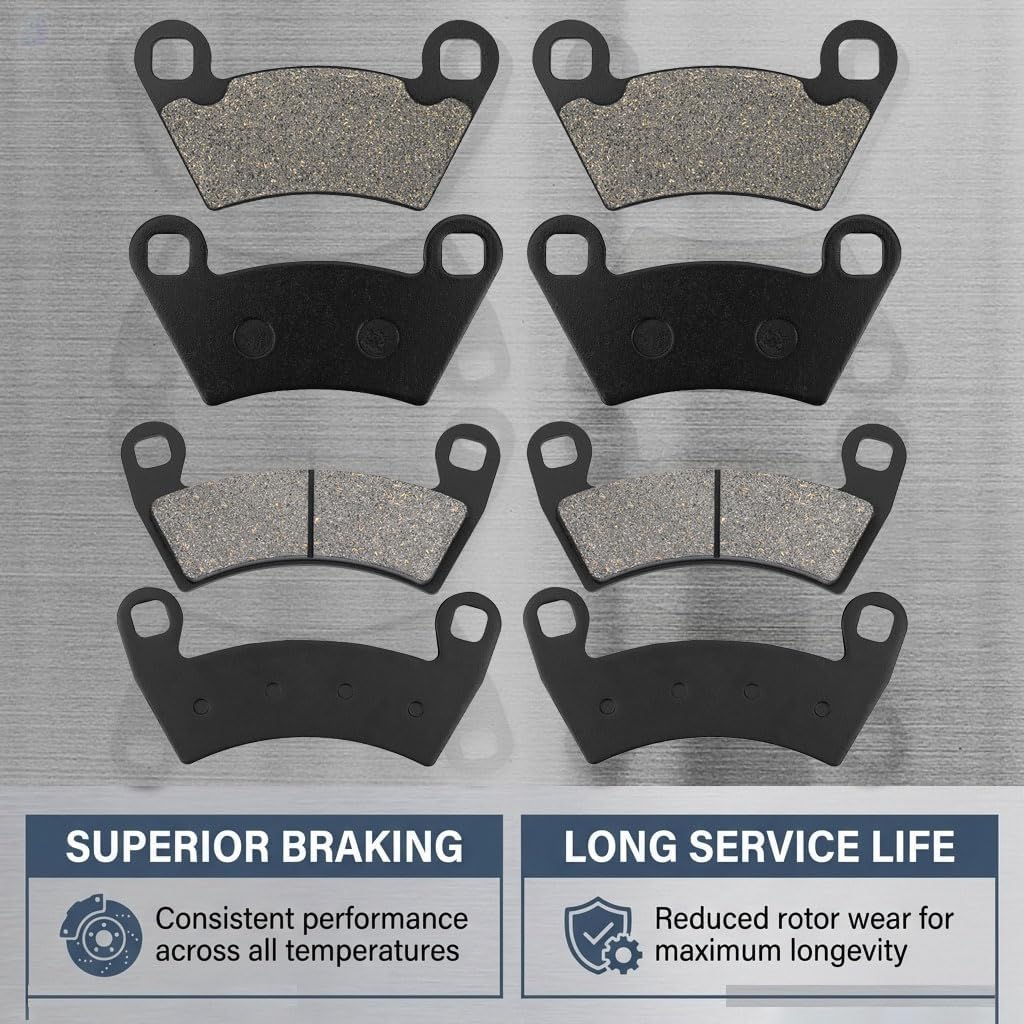 Front and Rear Brake Pads for Polaris RZR XP 1000 Ranger 500 570 800 700 900 RZR XP 4 Crew LE EFI EPS Sportsman ACE 2008-2022