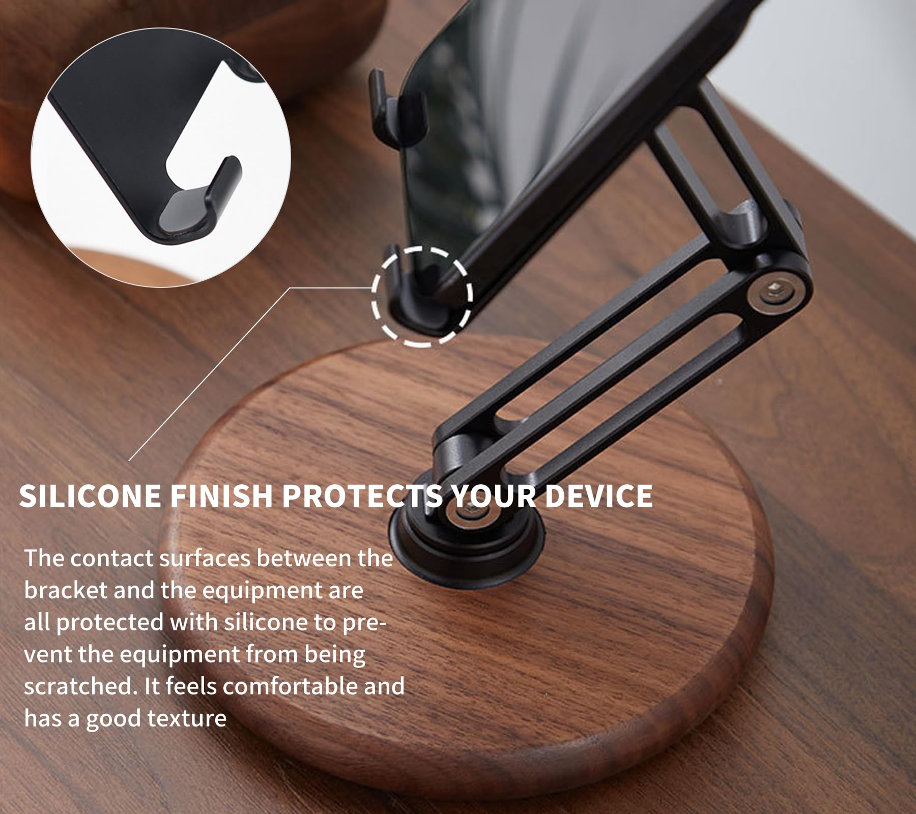 RENMTURE Soporte de escritorio para teléfono, soporte plegable ajustable para teléfono celular con rotación de 360° para iPhone 16, 15, 14, 13 Pro, iPad, teléfonos móviles y tabletas, soporte