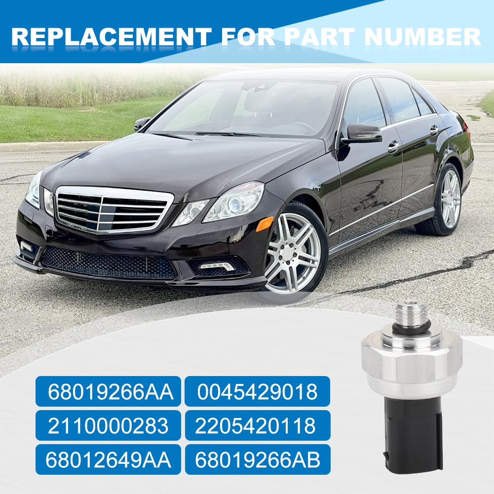 JDMON A/C Pressure Sensor Switch Transducer Compatible with Mercedes Benz C230 C300 C350 CLK350 E200 E320 E350 GLK350 ML250, Dodge Sprinter 2500 3500 2006-2020 Replace 2110000283 68012649AA