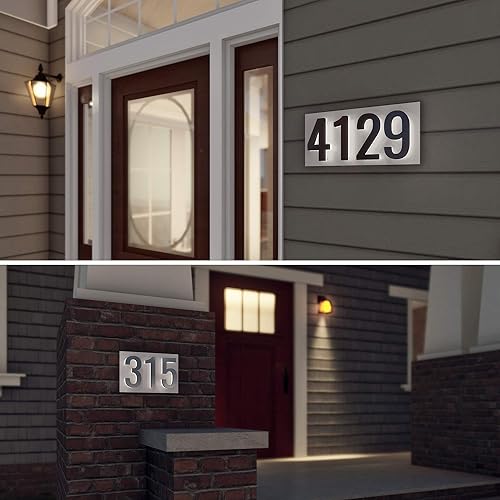 Miniatura 6 de LN LUMANUMBERS - Números de casa LED de 7 pulgadas, polímero ABS, calidad premium, LED retroiluminado 2700K número de dirección de casa iluminado,