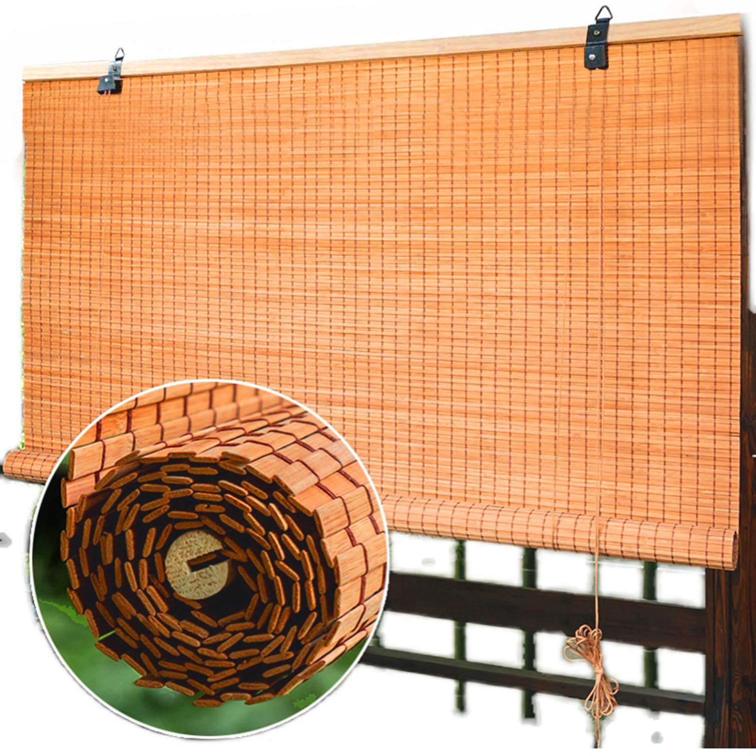 Store Bambou Naturel Sh000ad - 90x110cm Rouleau Roman Filtrant