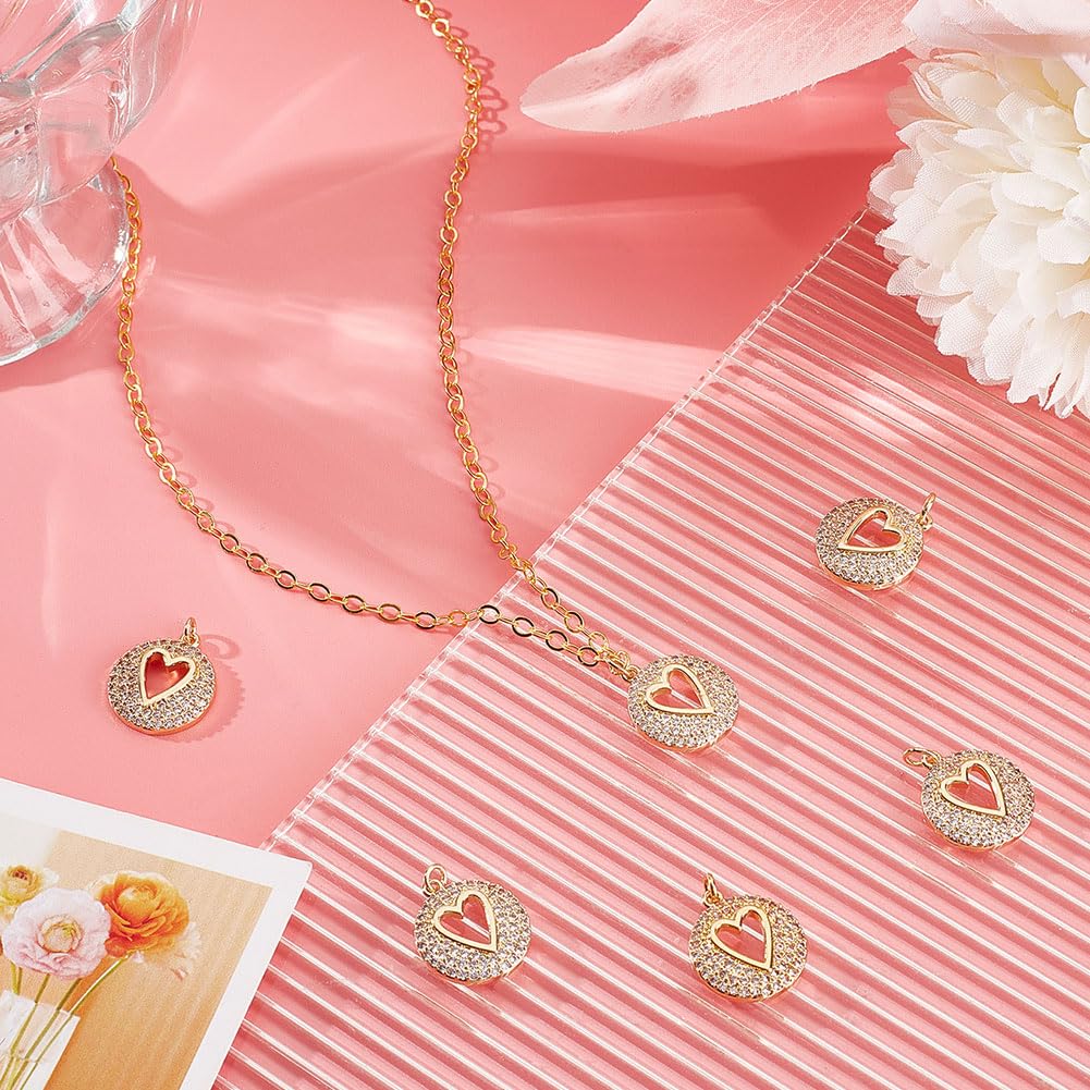 Beebeecraft 30 Stks/doos Hartvorm Spacer Kralen 18K Vergulde