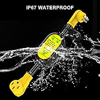 Vista 6 de EyGde Adaptador de 50 amperios a 15 amperios 110 RV – Adaptador de corriente patentado 4200J con protector de sobretensiones – Analizador