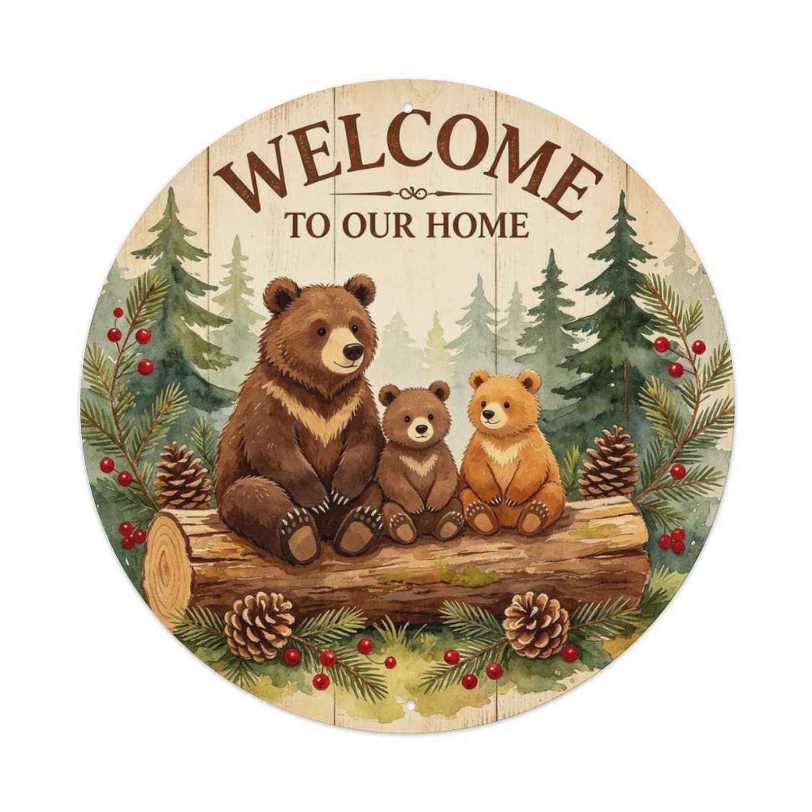 WELCOME TO OUR HOME Metal Tin Sign Plaque