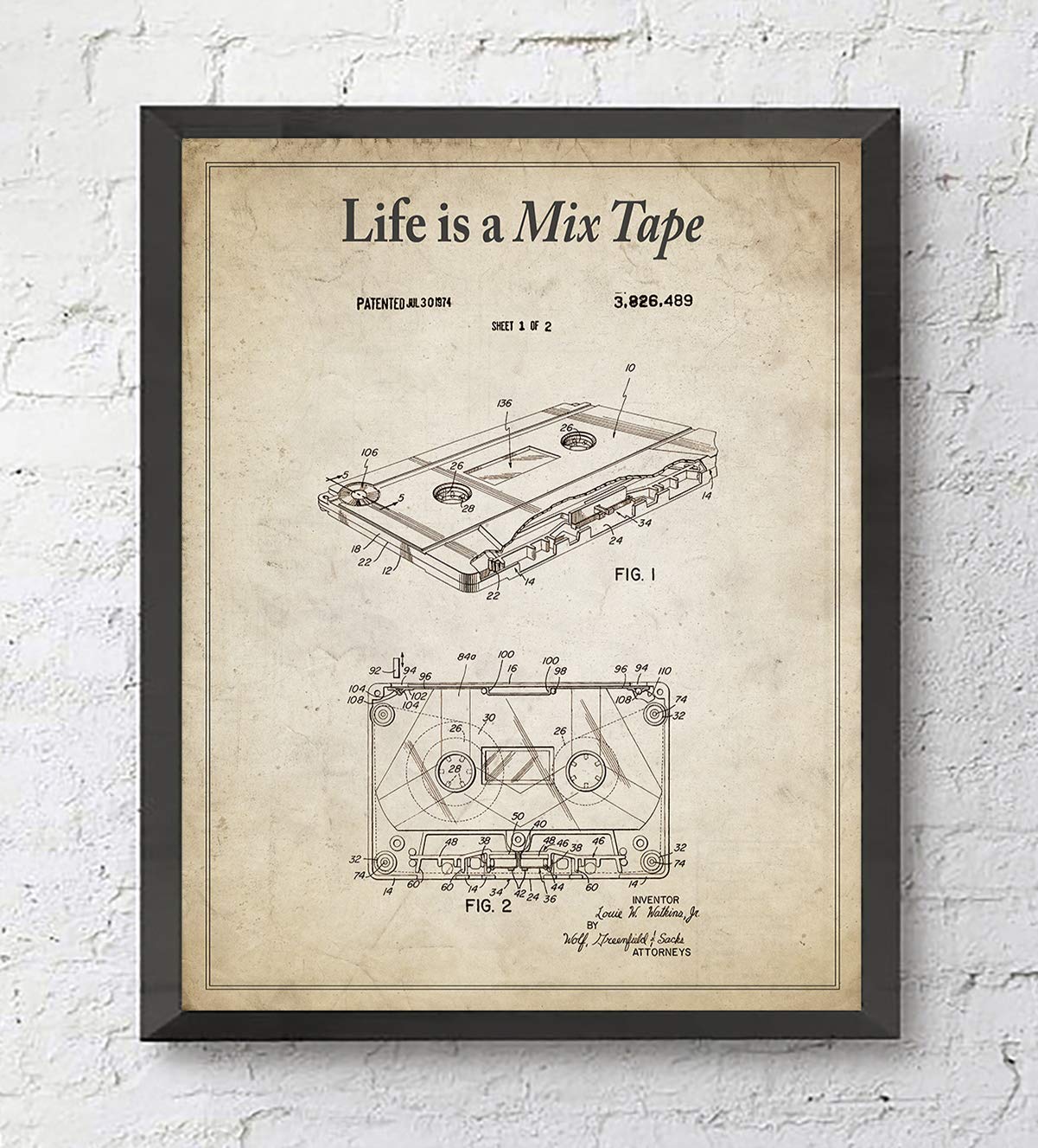 Amazon.com: Retro Music Wall Art Prints with Slogans, Set of 4