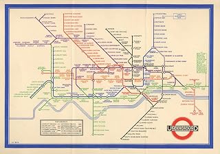 Retro London Underground Tube Map Poster Print in A0-A1-A2-A3-A4-MAXI