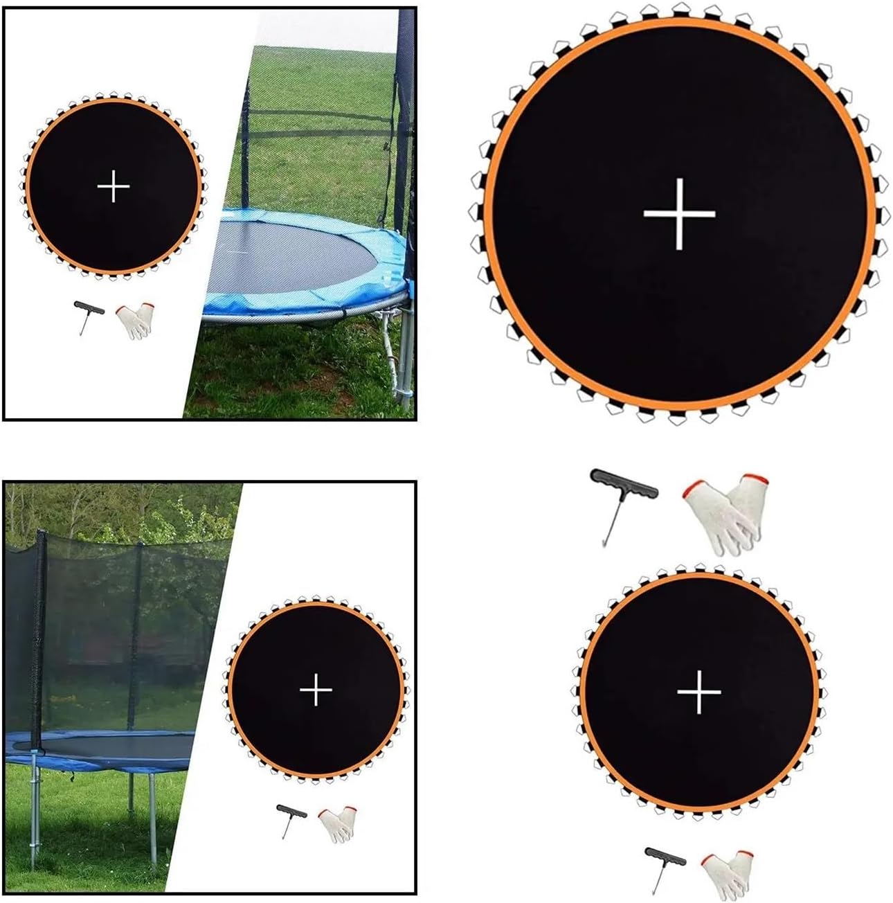 Trampoline Surround Pad Trampoline Mat Replacement Jumping Mat Accessory Safe Pad Lightweight Jumping Cloth Trampoline Jumping Pad(6ft)