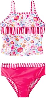 Toddler Girls Pink Sizzle Floral 2 Piece Tankini Swimsuit - 2T