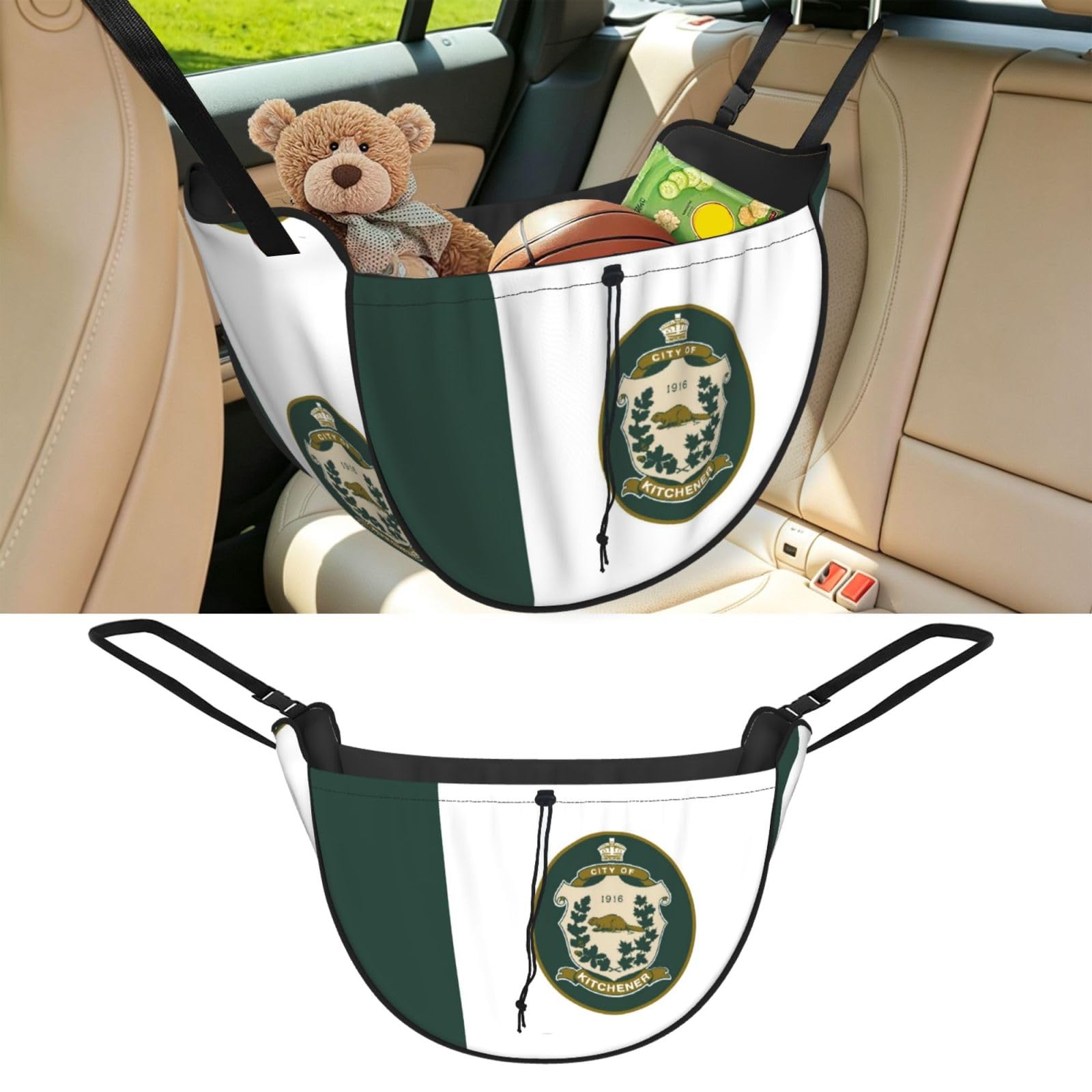 CNTDBU Kitchener Flag Car Seat Organizer-Backseat Storage Bag for Travel