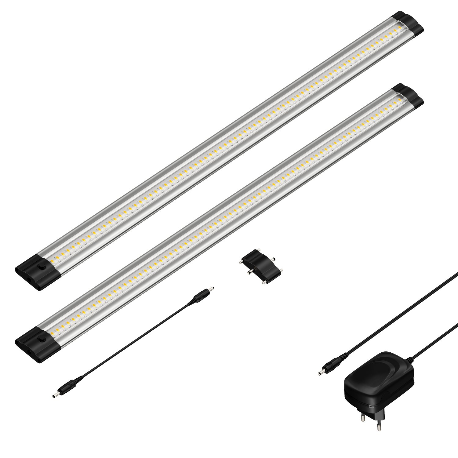 parlat LED Unterbau-Leuchte SIRIS, flach, je 50cm, je 655lm, weiß, 2er Set